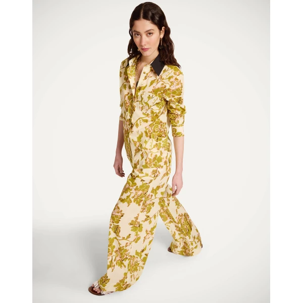 La DoubleJ Palazzo Pants in Oasis Green - Pants - Milanese Maximalist Fashion at Luxury Shoes 