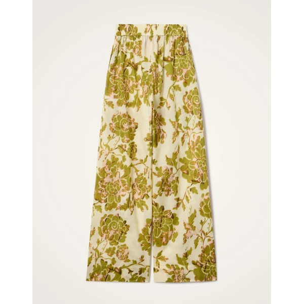 La DoubleJ Palazzo Pants in Oasis Green - Pants - Milanese Maximalist Fashion at Luxury Shoes 