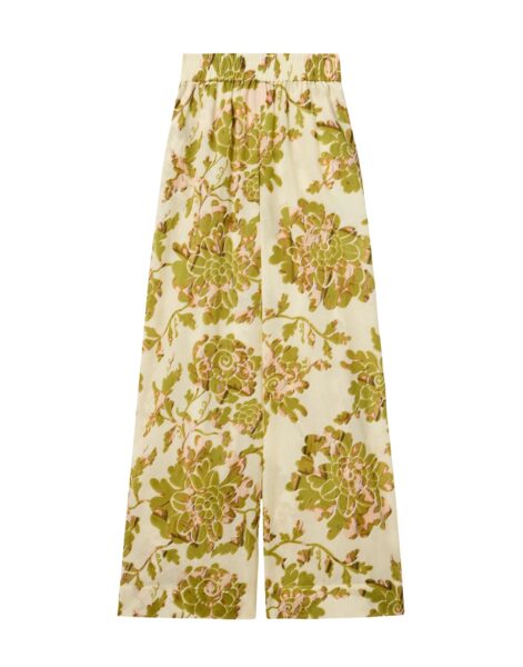 La DoubleJ Palazzo Pants in Oasis Green - Pants - Milanese Maximalist Fashion at Luxury Shoes 