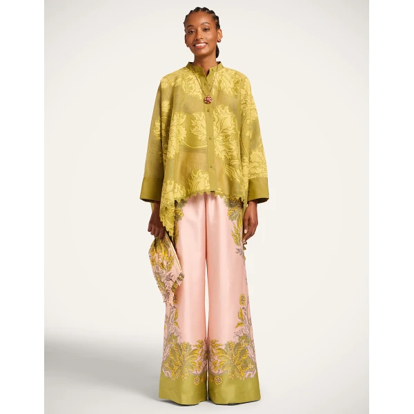 La DoubleJ Palazzo Pants in Swathe Placée Pink - Pants - Milanese Maximalist Fashion at Luxury Shoes 