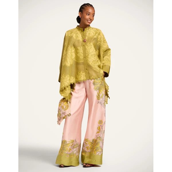 La DoubleJ Palazzo Pants in Swathe Placée Pink - Pants - Milanese Maximalist Fashion at Luxury Shoes 