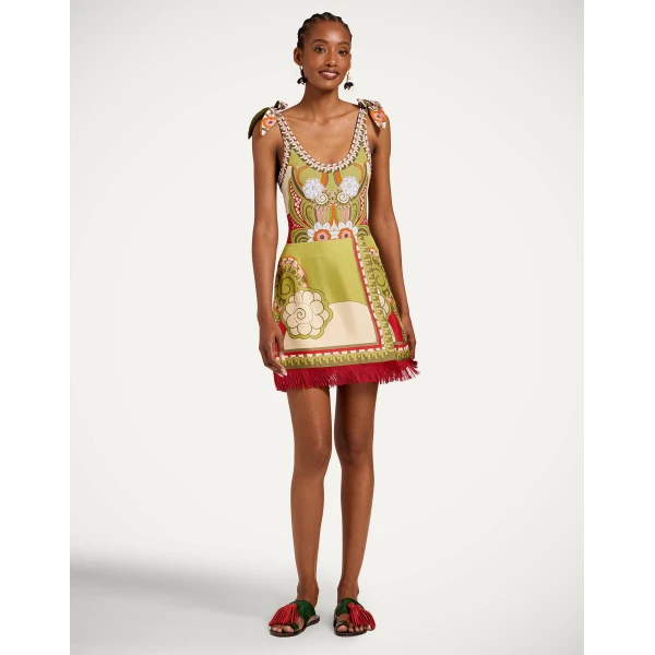 La DoubleJ Pammy Reversible Suit in Ambrosia Placée Green - Beachwear - Milanese Maximalist Fashion at Luxury Shoes 