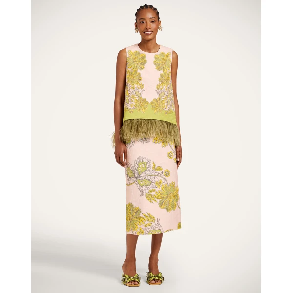 La DoubleJ Pencil Skirt in Swathe Pink - Skirts - Milanese Maximalist Fashion at Luxury Shoes 
