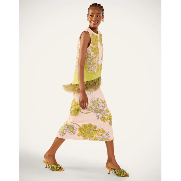 La DoubleJ Pencil Skirt in Swathe Pink - Skirts - Milanese Maximalist Fashion at Luxury Shoes 