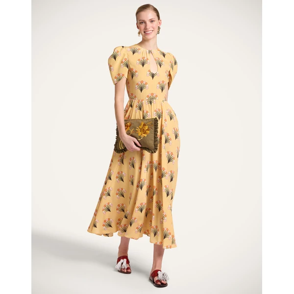 La DoubleJ Petal Dress in Florette Yellow - Dresses - Milanese Maximalist Fashion at Luxury Shoes 