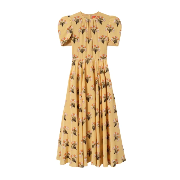La DoubleJ Petal Dress in Florette Yellow - Dresses - Milanese Maximalist Fashion at Luxury Shoes 