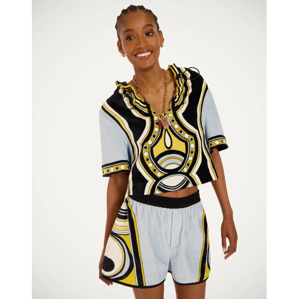 La DoubleJ Portal Tee in Sanctuary Placée Light Blue - Tops - Milanese Maximalist Fashion at Luxury Shoes 