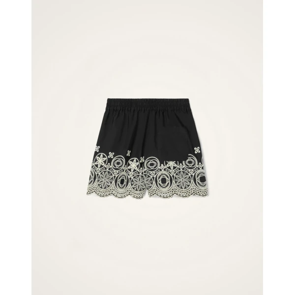 La DoubleJ Pull-Up Shorts in Eclipse Solid Black - Shorts - Milanese Maximalist Fashion at Luxury Shoes 