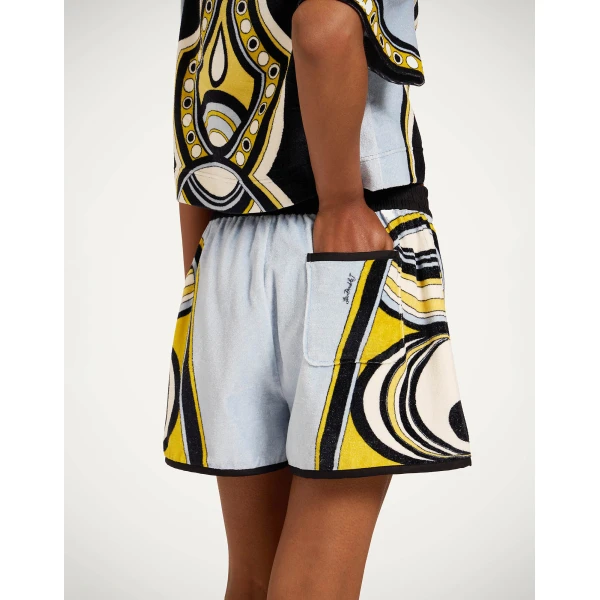 La DoubleJ Pull-Up Shorts in Sanctuary Placée Light Blue - Shorts - Milanese Maximalist Fashion at Luxury Shoes 