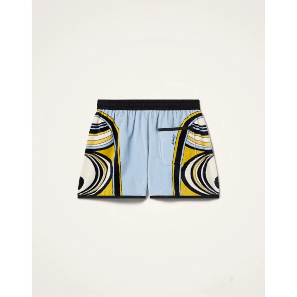 La DoubleJ Pull-Up Shorts in Sanctuary Placée Light Blue - Shorts - Milanese Maximalist Fashion at Luxury Shoes 
