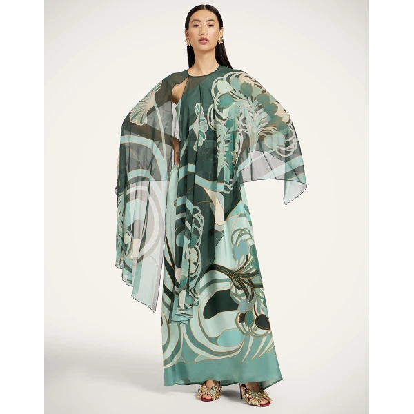 La DoubleJ Roy Dress in Blooming Tulip Placée Mint - Dresses - Milanese Maximalist Fashion at Luxury Shoes 
