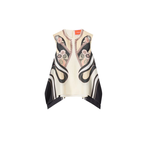 La DoubleJ San Carlo Top in Ambrosia Placée Pale Pink - Tops - Milanese Maximalist Fashion at Luxury Shoes 