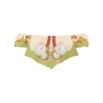 La DoubleJ Sand Dollar Top in Ambrosia Placée Green - Tops - Milanese Maximalist Fashion at Luxury Shoes 