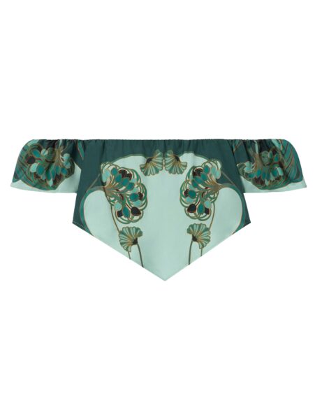 La DoubleJ Sand Dollar Top in Blooming Tulip Placée Mint - Tops - Milanese Maximalist Fashion at Luxury Shoes 