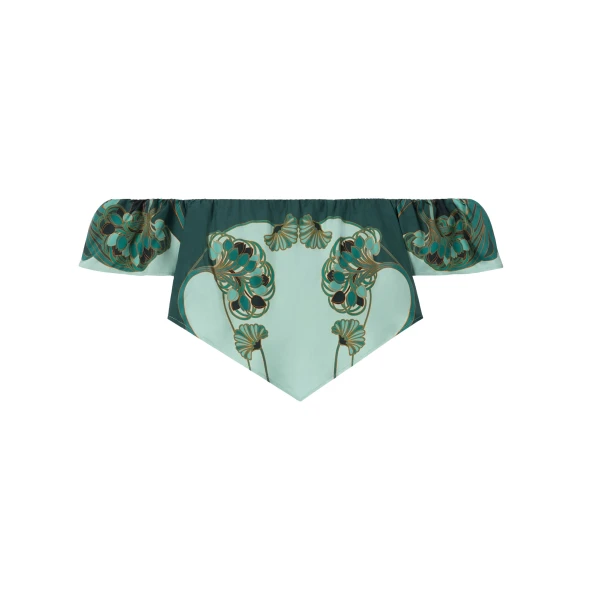 La DoubleJ Sand Dollar Top in Blooming Tulip Placée Mint - Tops - Milanese Maximalist Fashion at Luxury Shoes 