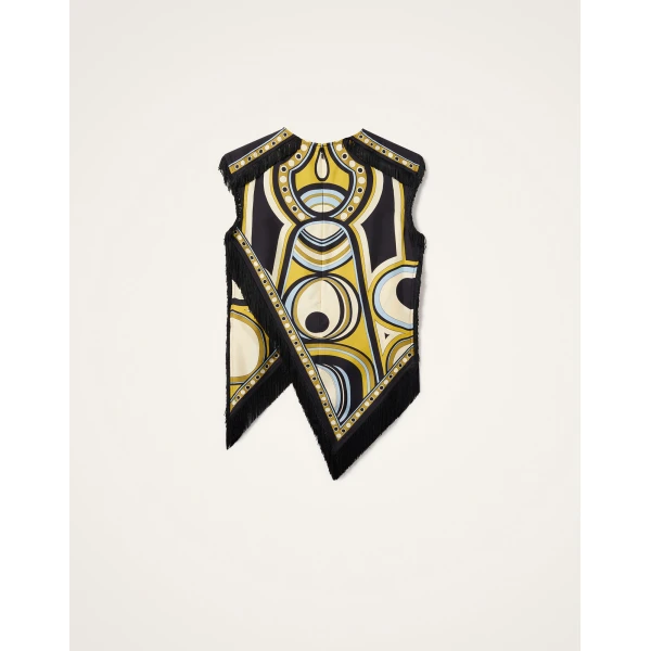 La DoubleJ Scarf Top in Sanctuary Placée Gold - Tops - Milanese Maximalist Fashion at Luxury Shoes 