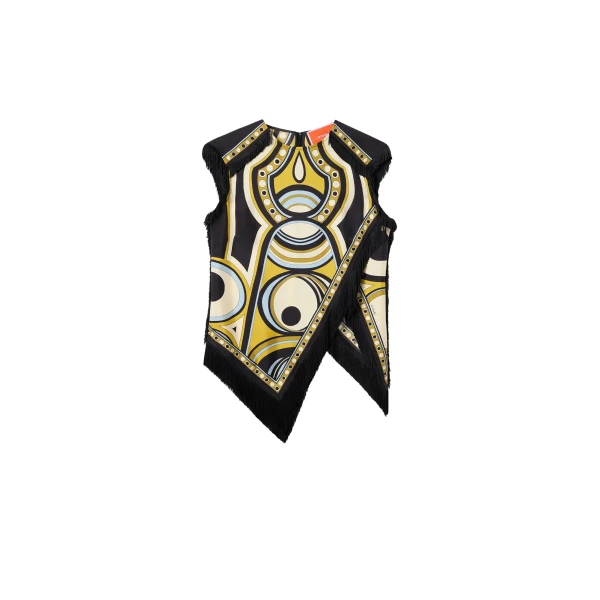 La DoubleJ Scarf Top in Sanctuary Placée Gold - Tops - Milanese Maximalist Fashion at Luxury Shoes 