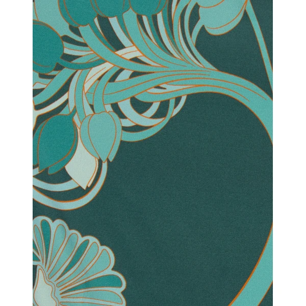La DoubleJ Sexy Swimsuit in Blooming Tulip Placée Dark Green - Beachwear - Milanese Maximalist Fashion at Luxury Shoes 