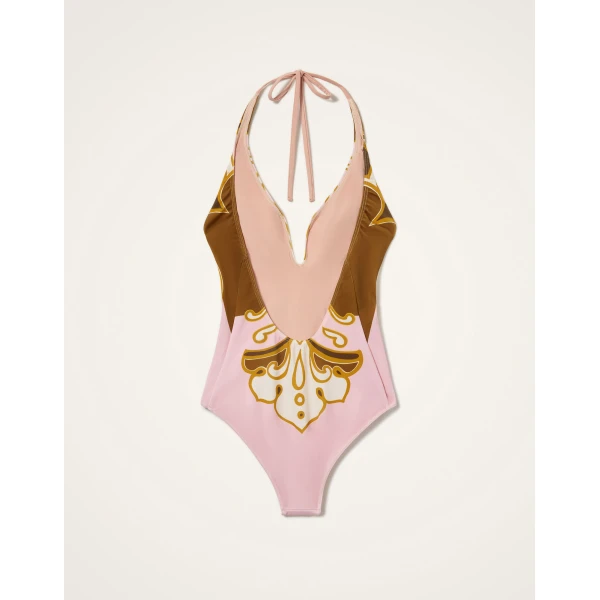La DoubleJ Sexy Swimsuit in Cocoon Placée Pink - Beachwear - Milanese Maximalist Fashion at Luxury Shoes 