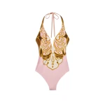 La DoubleJ Sexy Swimsuit in Cocoon Placée Pink - Beachwear - Milanese Maximalist Fashion at Luxury Shoes 