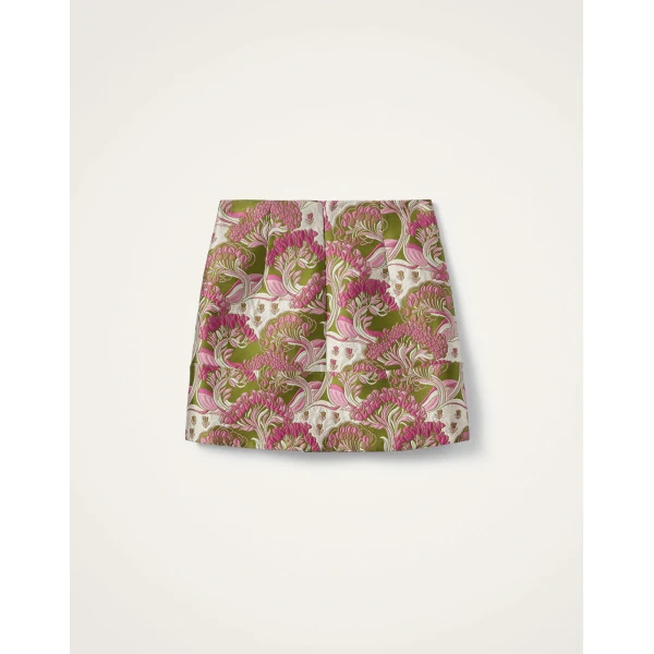 La DoubleJ Short Skirt in Tulip Green - Skirts - Milanese Maximalist Fashion at Luxury Shoes 