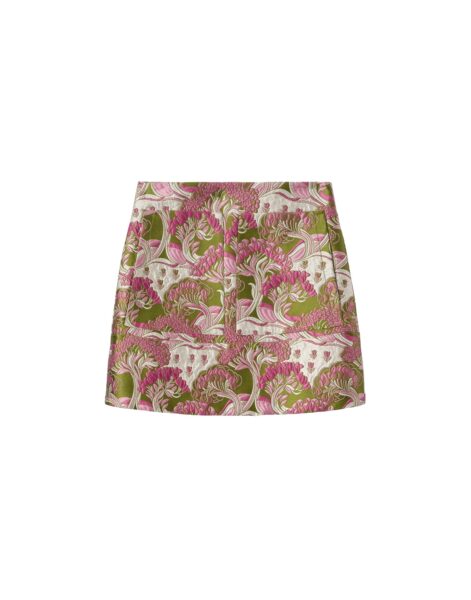 La DoubleJ Short Skirt in Tulip Green - Skirts - Milanese Maximalist Fashion at Luxury Shoes 