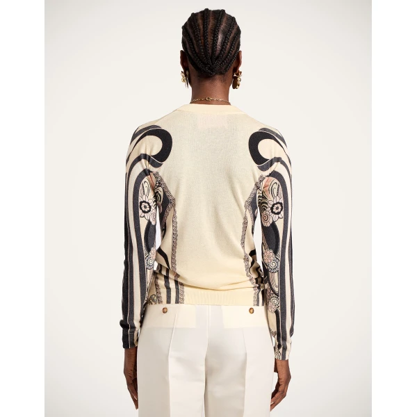 La DoubleJ Silky Crew Neck in Ambrosia Placée Pale Pink - Knitwear - Milanese Maximalist Fashion at Luxury Shoes 