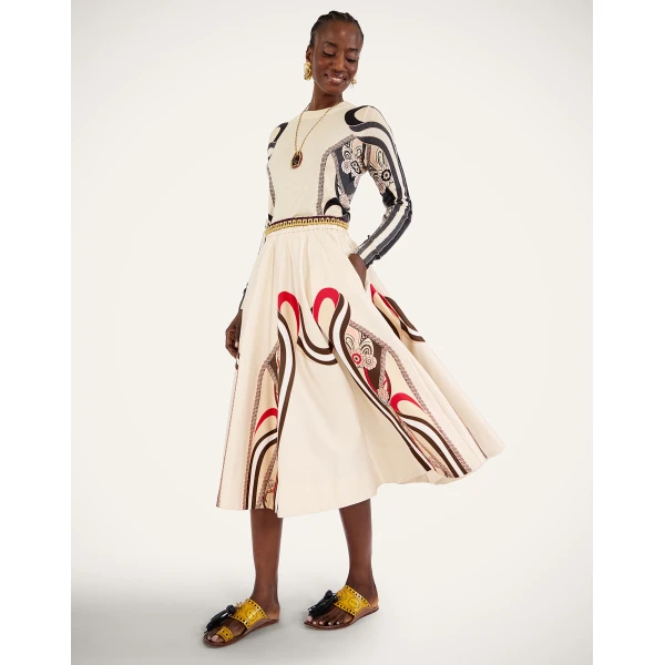 La DoubleJ Silky Crew Neck in Ambrosia Placée Pale Pink - Knitwear - Milanese Maximalist Fashion at Luxury Shoes 