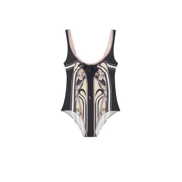 La DoubleJ Sleeveless Sunset Suit in Ambrosia Placée Pale Pink - Beachwear - Milanese Maximalist Fashion at Luxury Shoes 