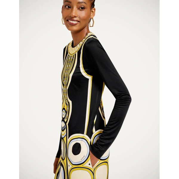 La DoubleJ Slinky Mini Swing Dress in Sanctuary Placée Black - Dresses - Milanese Maximalist Fashion at Luxury Shoes 