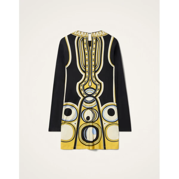 La DoubleJ Slinky Mini Swing Dress in Sanctuary Placée Black - Dresses - Milanese Maximalist Fashion at Luxury Shoes 