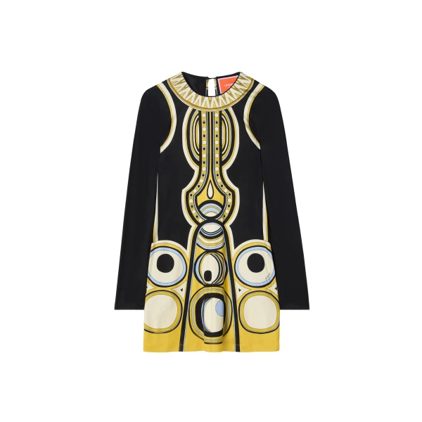 La DoubleJ Slinky Mini Swing Dress in Sanctuary Placée Black - Dresses - Milanese Maximalist Fashion at Luxury Shoes 