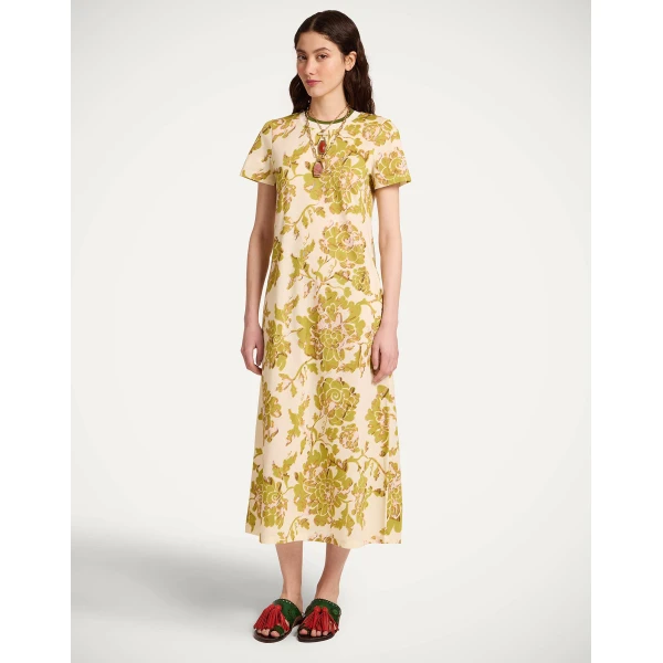 La DoubleJ Sporty Swing Dress in Oasis Green - Dresses - Milanese Maximalist Fashion at Luxury Shoes 