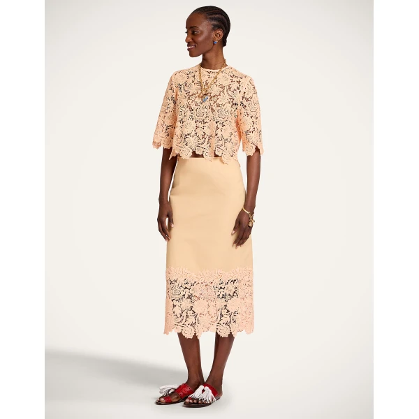 La DoubleJ Spotlight Top in Solid Apricot - Tops - Milanese Maximalist Fashion at Luxury Shoes 