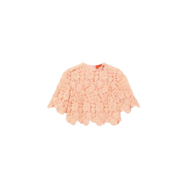 La DoubleJ Spotlight Top in Solid Apricot - Tops - Milanese Maximalist Fashion at Luxury Shoes 