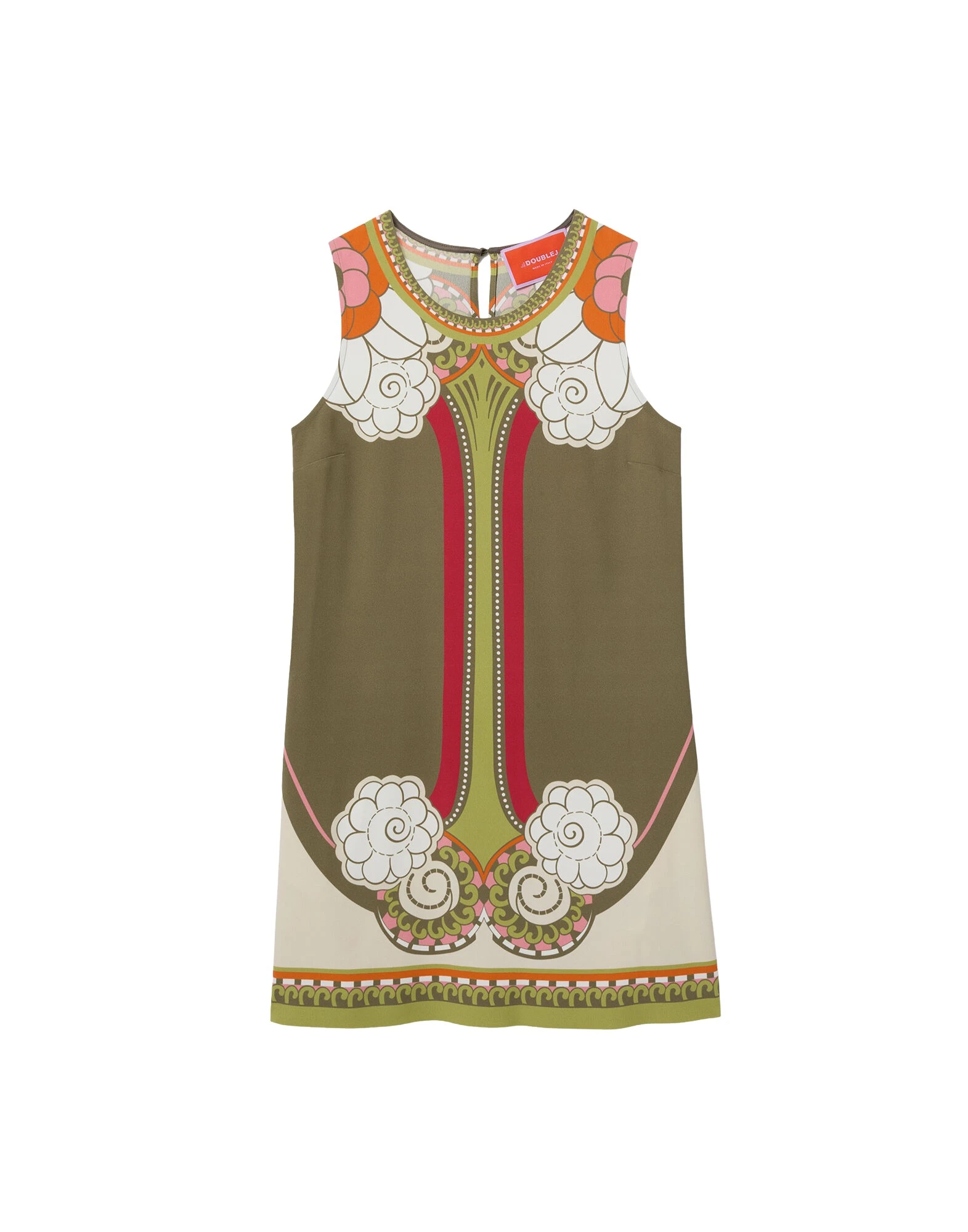 La-DoubleJ-Stretch-Tunic-in-Ambrosia-Placee-Green58528_nobg La DoubleJ Stretch Tunic in Ambrosia Placée Green - Dresses - Milanese Maximalist Fashion at Luxury Shoes
