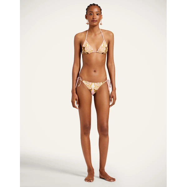 La DoubleJ String Bikini Bottom in Cocoon Placée Pink - Beachwear - Milanese Maximalist Fashion at Luxury Shoes 