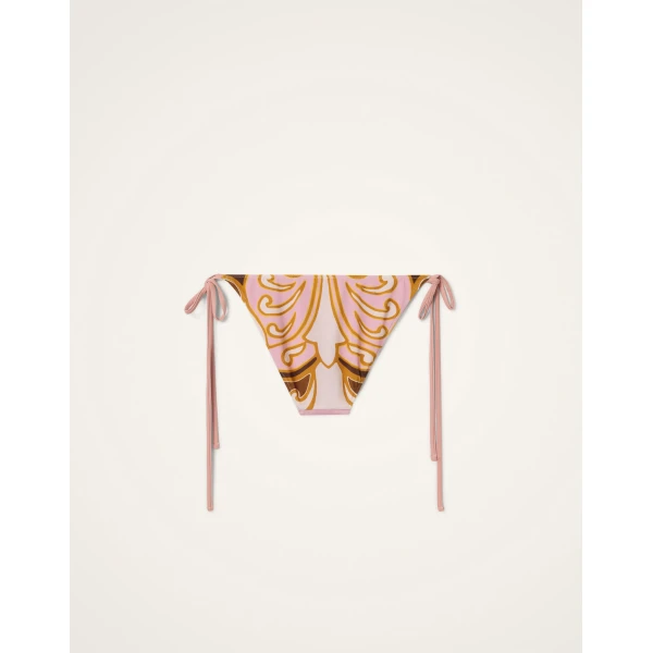 La DoubleJ String Bikini Bottom in Cocoon Placée Pink - Beachwear - Milanese Maximalist Fashion at Luxury Shoes 