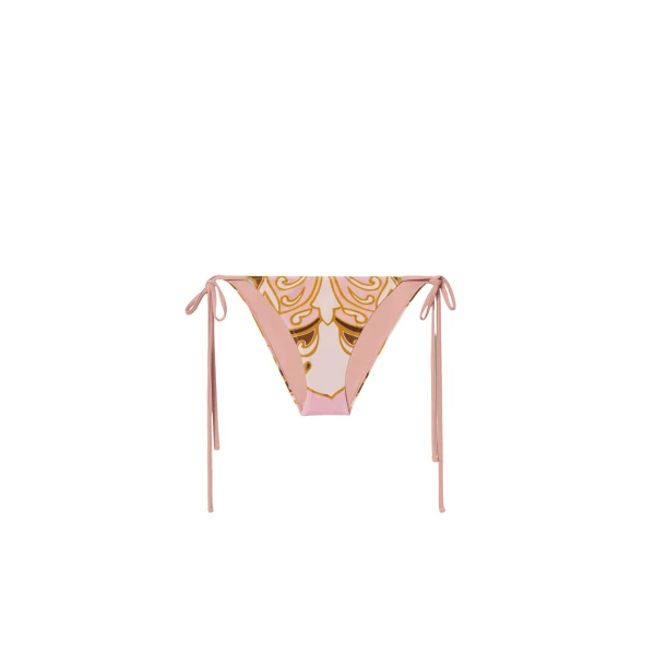 La DoubleJ String Bikini Bottom in Cocoon Placée Pink - Beachwear - Milanese Maximalist Fashion at Luxury Shoes 