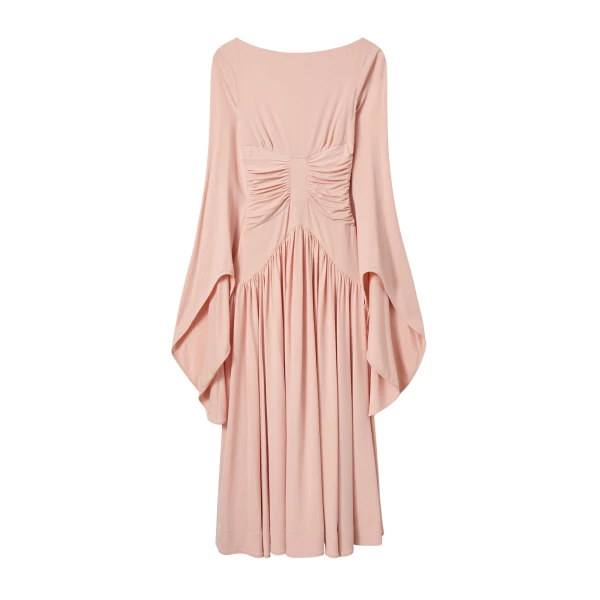 La DoubleJ Sublime Dress in Solid Peach - Dresses - Milanese Maximalist Fashion at Luxury Shoes 