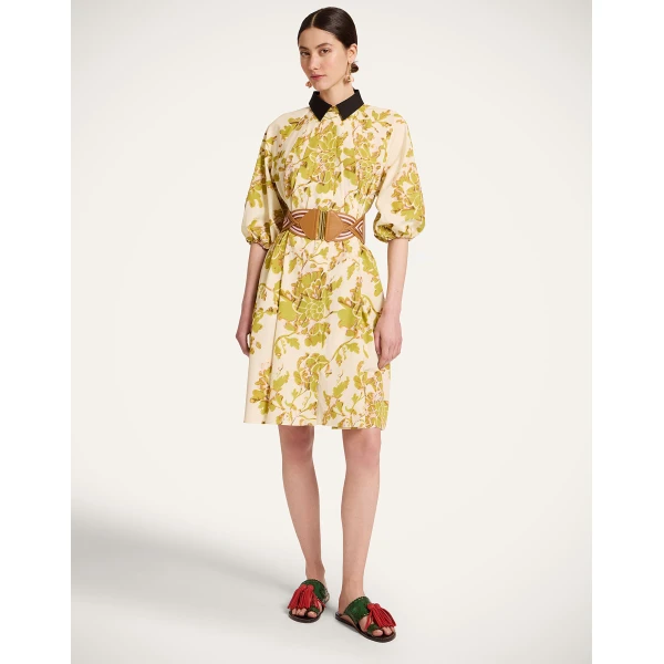 La DoubleJ Sunburst Dress in Oasis Green - Dresses - Milanese Maximalist Fashion at Luxury Shoes 