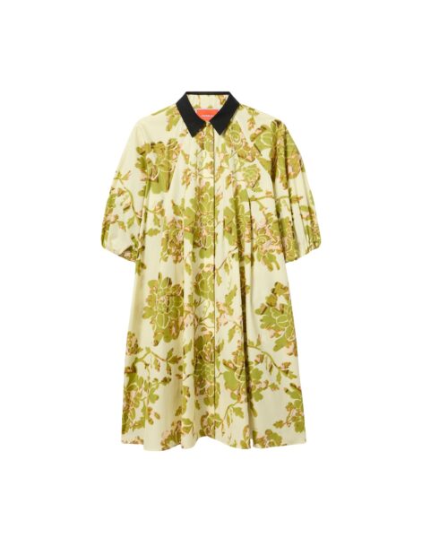 La DoubleJ Sunburst Dress in Oasis Green - Dresses - Milanese Maximalist Fashion at Luxury Shoes 