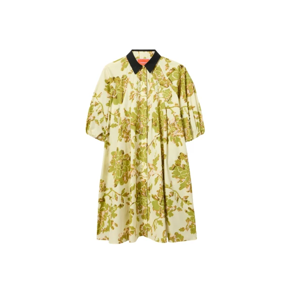 La DoubleJ Sunburst Dress in Oasis Green - Dresses - Milanese Maximalist Fashion at Luxury Shoes 