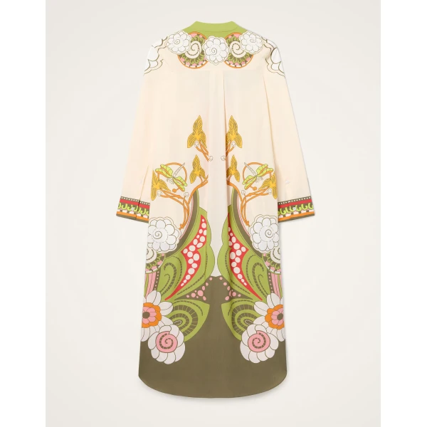 La DoubleJ Sundowner Tunic in Ambrosia Placée Ivory - Dresses - Milanese Maximalist Fashion at Luxury Shoes 