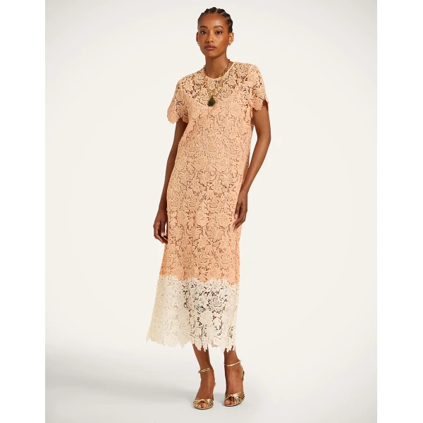 La DoubleJ Super Swing Dress in Solid Apricot - Dresses - Milanese Maximalist Fashion at Luxury Shoes 