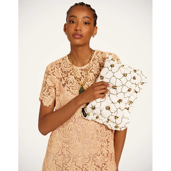 La DoubleJ Super Swing Dress in Solid Apricot - Dresses - Milanese Maximalist Fashion at Luxury Shoes 