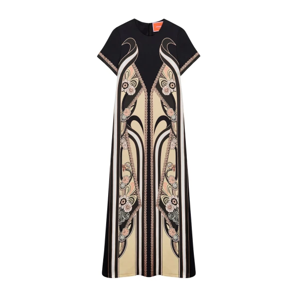 La DoubleJ Swing Dress in Ambrosia Placée Pale Pink - Dresses - Milanese Maximalist Fashion at Luxury Shoes 