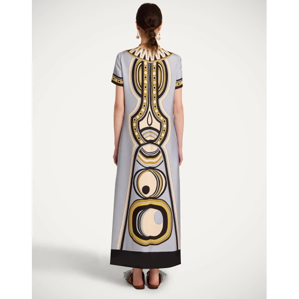 La DoubleJ Swing Dress in Sanctuary Placée Light Blue - Dresses - Milanese Maximalist Fashion at Luxury Shoes 