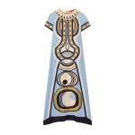La DoubleJ Swing Dress in Sanctuary Placée Light Blue - Dresses - Milanese Maximalist Fashion at Luxury Shoes 
