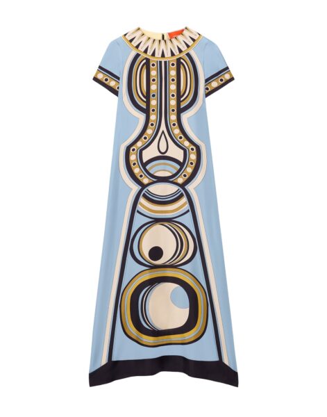 La DoubleJ Swing Dress in Sanctuary Placée Light Blue - Dresses - Milanese Maximalist Fashion at Luxury Shoes 